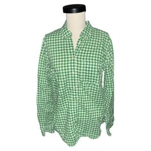 Gap Green & White Gingham Button-Up Shirt